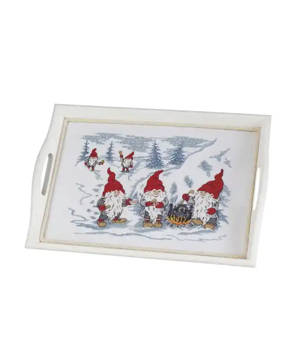 Hochwertig Stickerei Lagerfeuer für Tablett