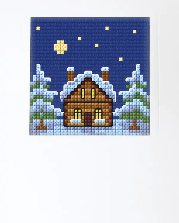 Jetzt Kaufen Stickpackung Karte Winterlandschaft