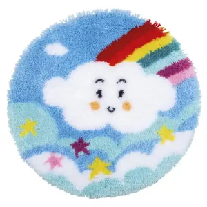 Knüpfmatte Regenbogenwolke Wochenendangebot