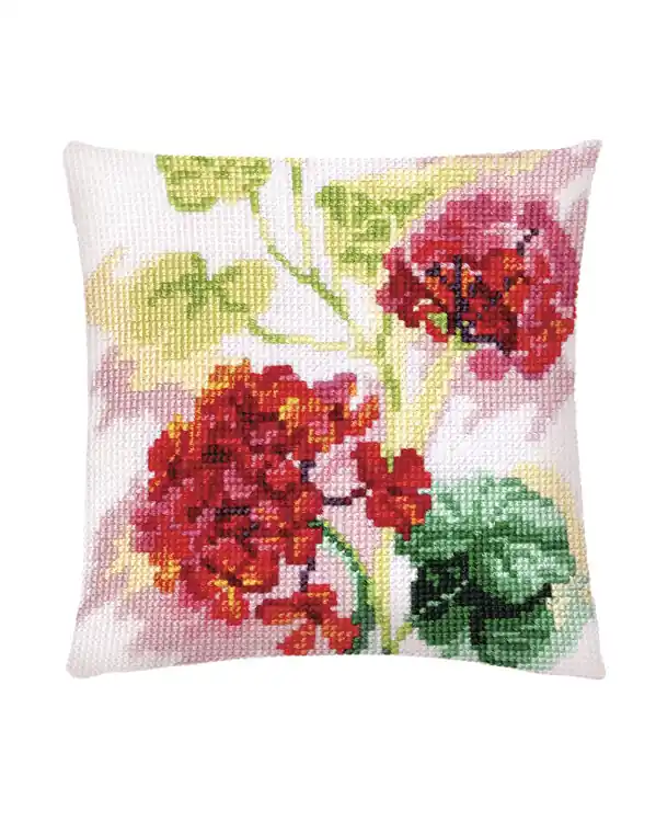 Neue Kollektion Stickpackung Kissen Kissen Geranie