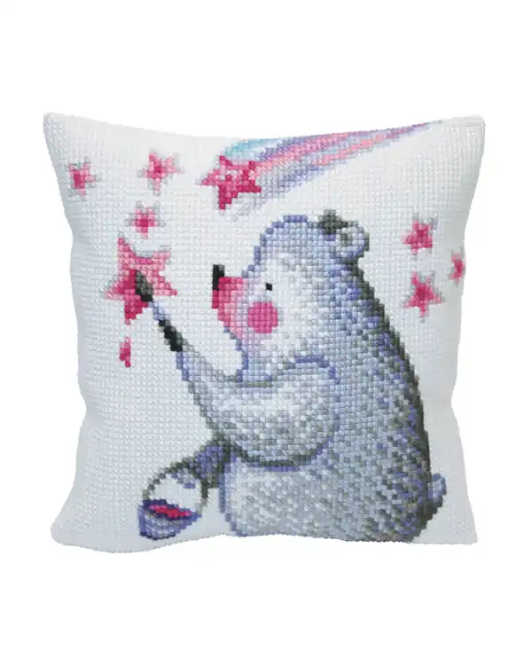 Stickpakung Kissen Rosa Sterne Gleich Bestellen