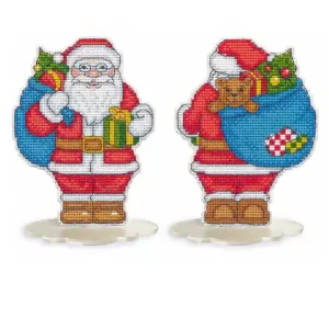 Stickpackung Plastik Canvas Weihnachtsmann mit Sack Knallerangebot