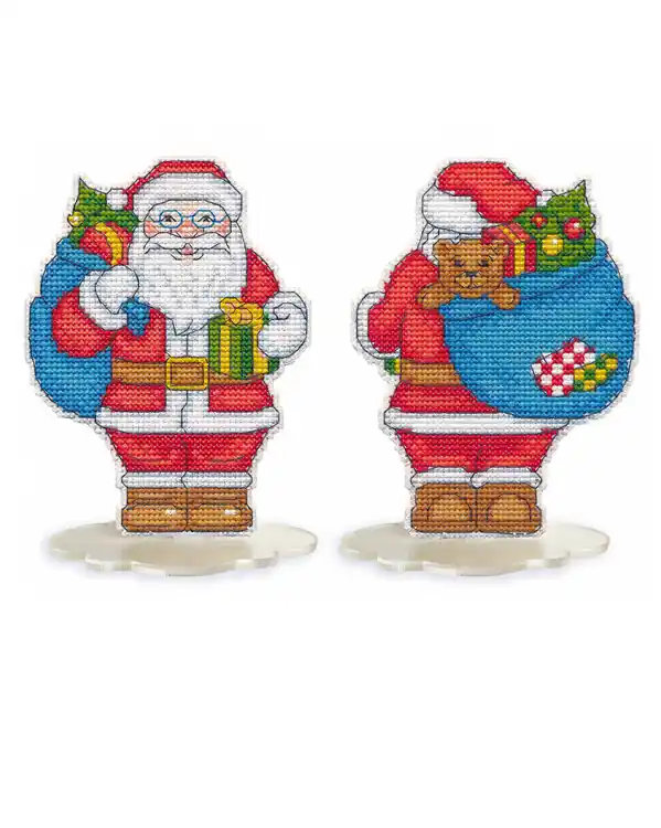 Stickpackung Plastik Canvas Weihnachtsmann mit Sack Knallerangebot