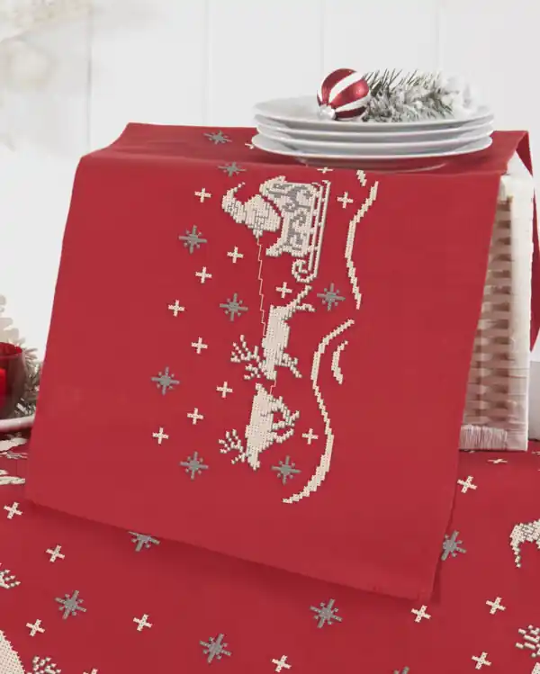 Stickpackung Läufer Wichtel mit Schlitten Zertifiziert