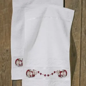 Sichere Zahlung Stickpackung Gästehandtücher Herzen 2-er Pack