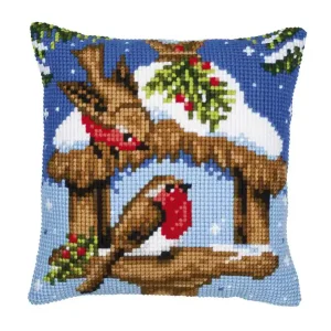 Finale Aktion Stickpackung Kissen Vogelhaus