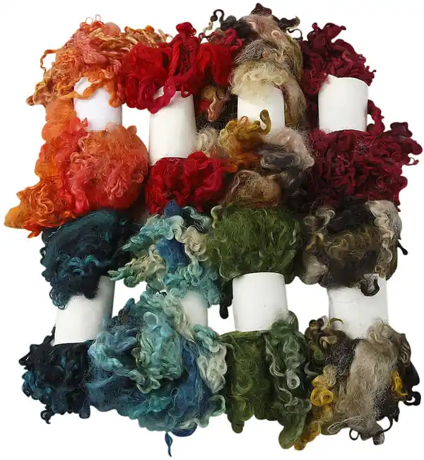 Gekrempelte Wolle gemischte Farben Weltweiter Versand