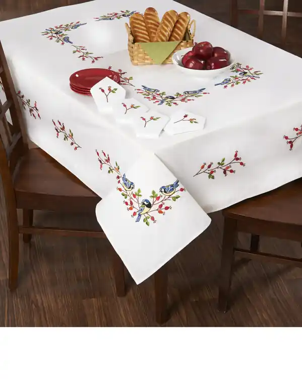 Stickpackung Decke Vögel und Beeren Preiswert