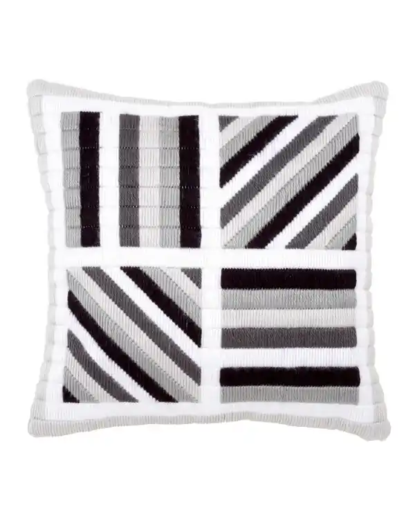 Stickpackung Kissen Langstich Linien Ausverkauf