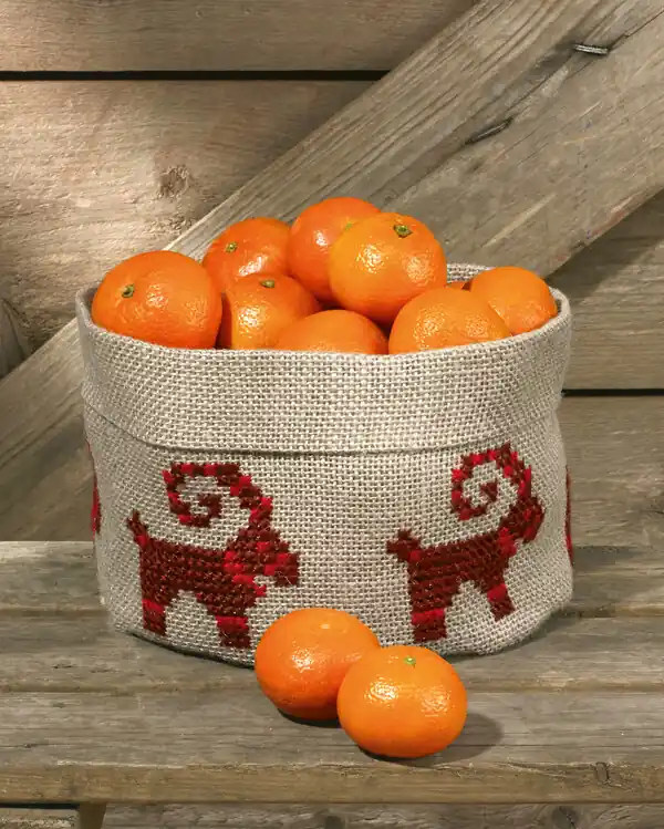 Neue Kollektion Stickpackung Korb Bock