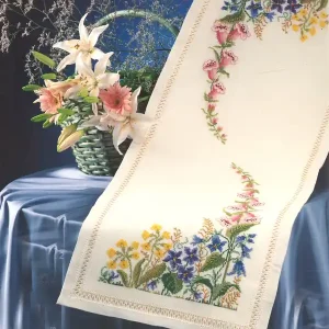 Geprüft Läufer Wildblumen Leinen