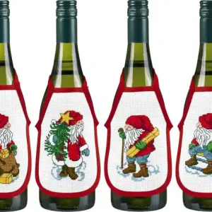 Neue Kollektion Stickpackung Flaschenschürzen Wichtelarbeit 4-er Pack