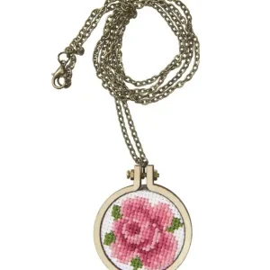 Stickpackung Stickerei Rose für Halskette Original