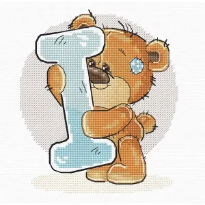 Handgefertigt Stickpackung Bild Teddy I