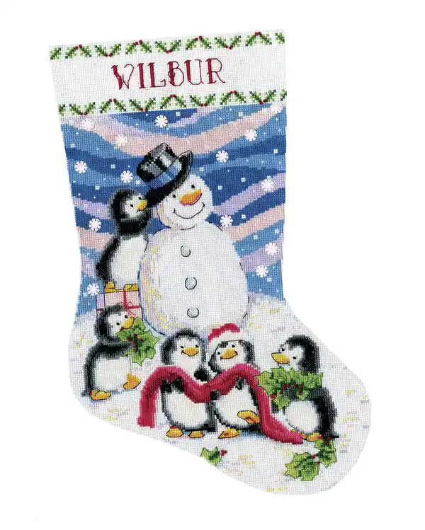 Stickpackung Strumpf Pinguine Neu