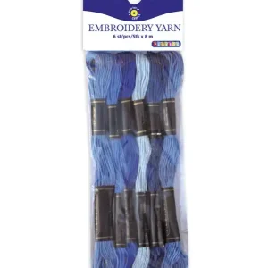 Kostenfreie Lieferung Garn blau sortiert 6 Docken