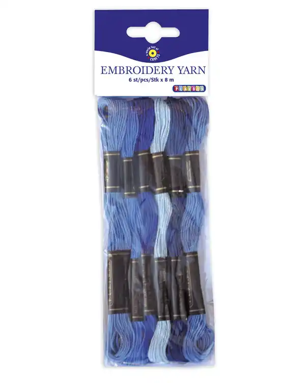 Kostenfreie Lieferung Garn blau sortiert 6 Docken