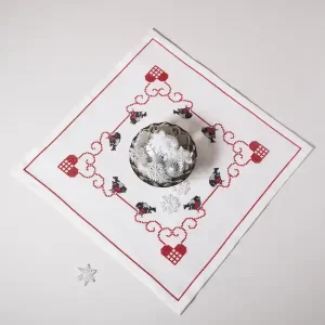 Stickpackung Deckchen Dompfaffen mit Herz Angebot