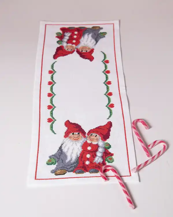 Heißes Angebot Stickpackung Läufer Wichtelpärchen