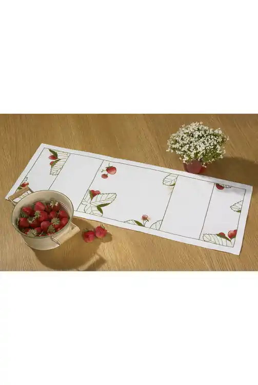 Stickpackung Läufer Erdbeeren Echt