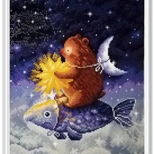 Diamond painting Bär im Wltraum Kostenloser Rückversand