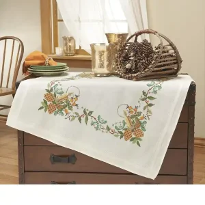 Kostenloser Rückversand Mitteldecke Hagenbutten mit oder ohne Garn