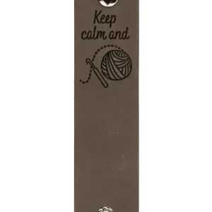 Ledermarken Keep Calm and Crochet 2-er Pack Mengenrabatt