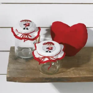 Zertifiziert Stickpackung Marmeladenglas-Abdeckung Wichtel 2-er Pack