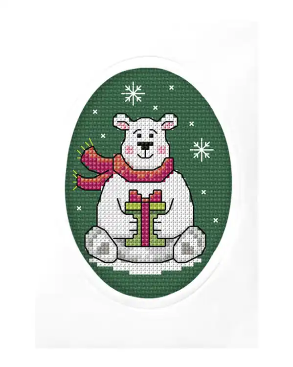 Stickpackung Karte Eisbär Neuheit