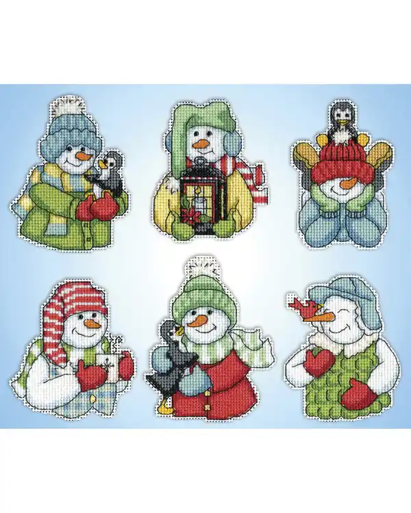 Plastik Canvas Schneemänner 6-er Pack Zertifiziert