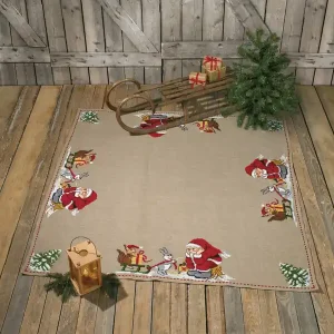 Geld-Zurück-Garantie Stickpackung Tannenbaumdecke Wichtel mit Tieren