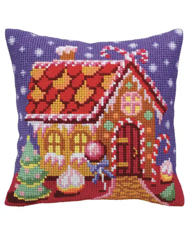 Stickpackung Kissen Pfefferkuchenhaus Kostenloser Versand