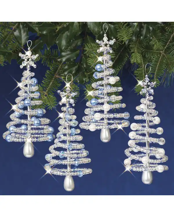 Bastelkit Weihnachtsbaumanhänger Weihnachtsbaum 4-er Pack Neu