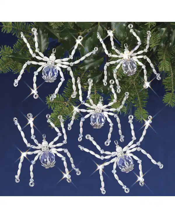 Letzte Chance Bastelkit Weihnachtsbaumanhänger Weihnachtsspinnen 5-er Pack