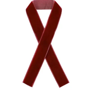 Ab Werk Sammetsband Mörkröd 16 mm