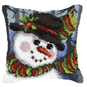 Geprüft Stickpackung Knüpfkissen Schneemann