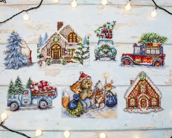 Aktuell Plastik Canvas Weihnachten 7-er Pack