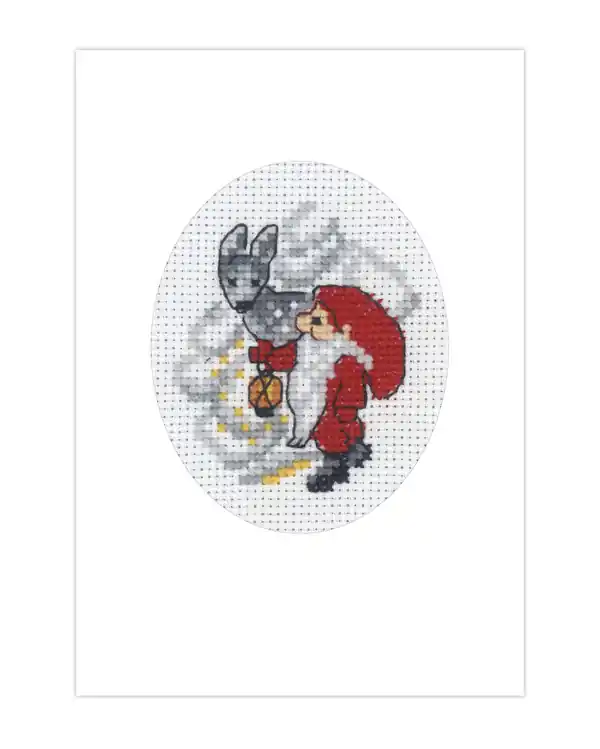 Zertifiziert Stickpackung Karte Wichtel & Reh