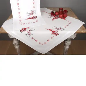 Stickpackung Tischläufer Rentier des Weihnachtsmanns Neu