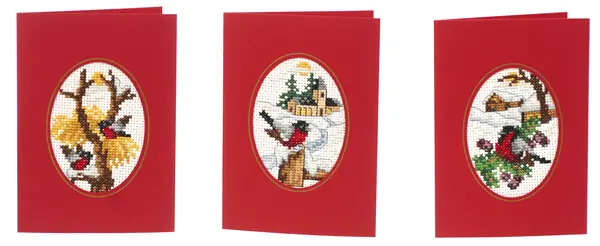 Stickpackung Karten Dompfaff 3-er Pack Gleich Bestellen