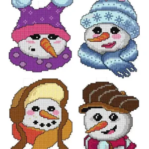 Weltweiter Versand Plastik Canvas Schneemänner