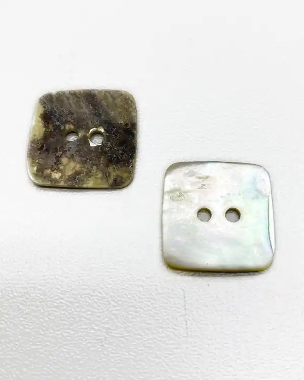 Schneller Versand Knopf 20 mm weiss matt Muschelfarbe