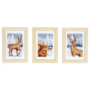 Stickpackung Bild Tierreich des Winters 3-er Pack Geld-Zurück-Garantie