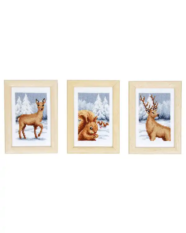 Stickpackung Bild Tierreich des Winters 3-er Pack Geld-Zurück-Garantie