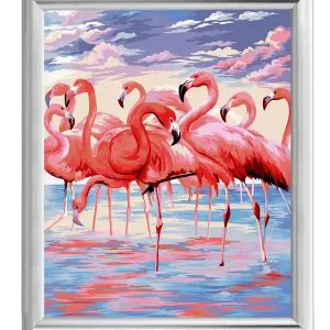 Premium Paint by numbers Flamingos
