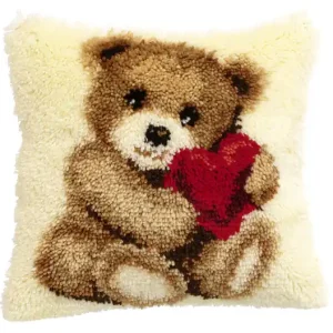 Direkt Vom Hersteller Knüpfkissen Teddy mit Herz