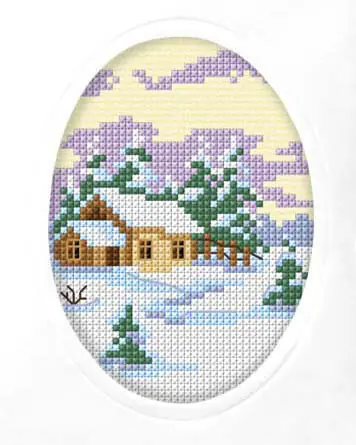 Premium Stickpackung Karte Hütte