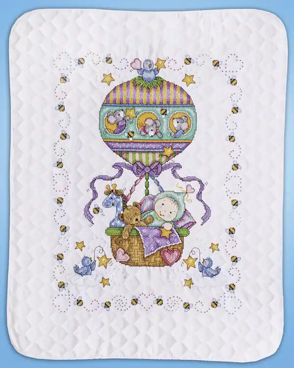 Stickpackung Babydecke Ballonfahrt Must-Have