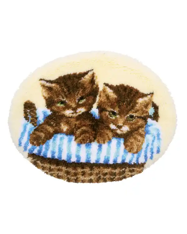 Markenware Knüpfmatte Kätzchen