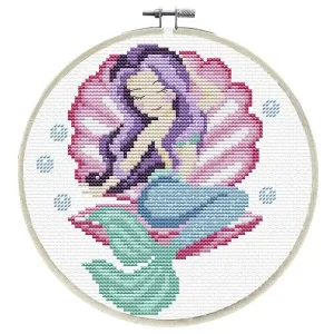 Handgefertigt Stickpackung Bild Meerjungfrau